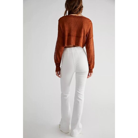 We The Free Jayde Flare High Rise Jeans White Size 27 - Picture 3 of 11